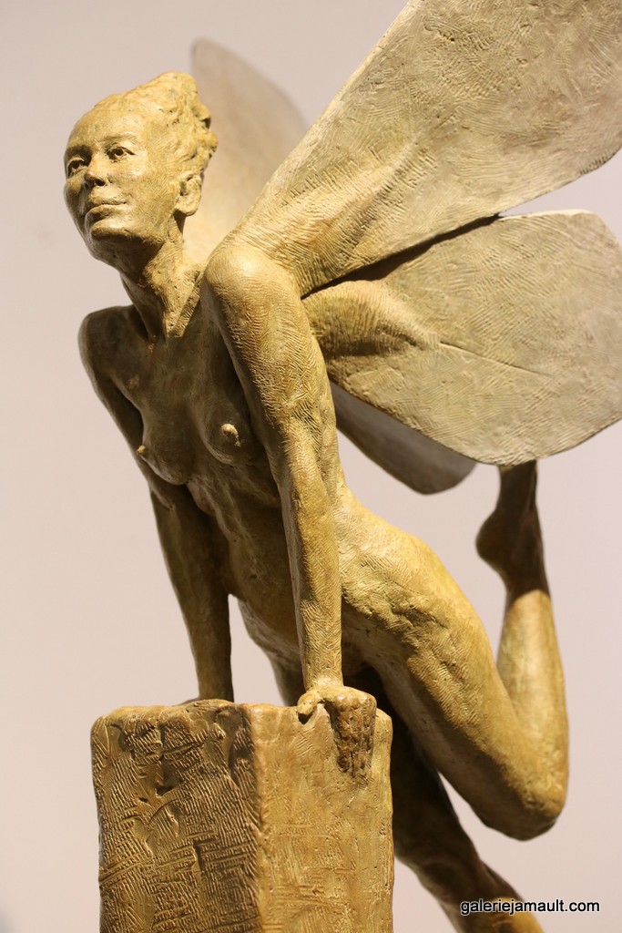 Sculpture originale en bronze de l'artiste Eric Vanel exposée à la Galerie Jamault à Paris