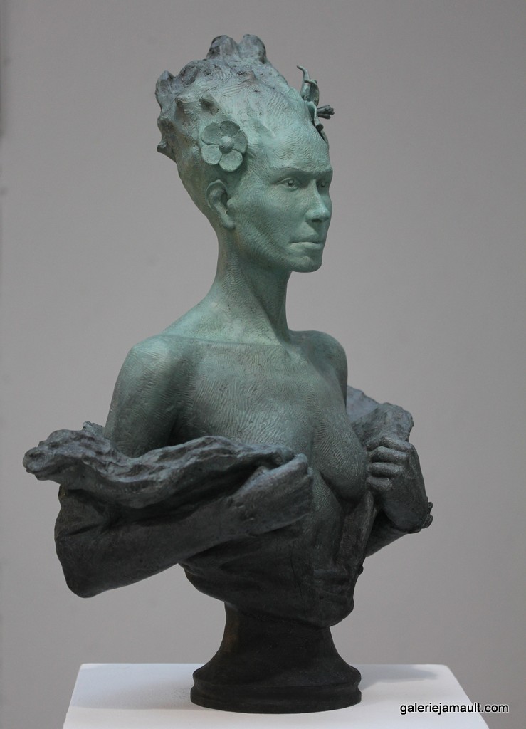 Sculpture originale en bronze de l'artiste Eric Vanel exposée à la Galerie Jamault à Paris