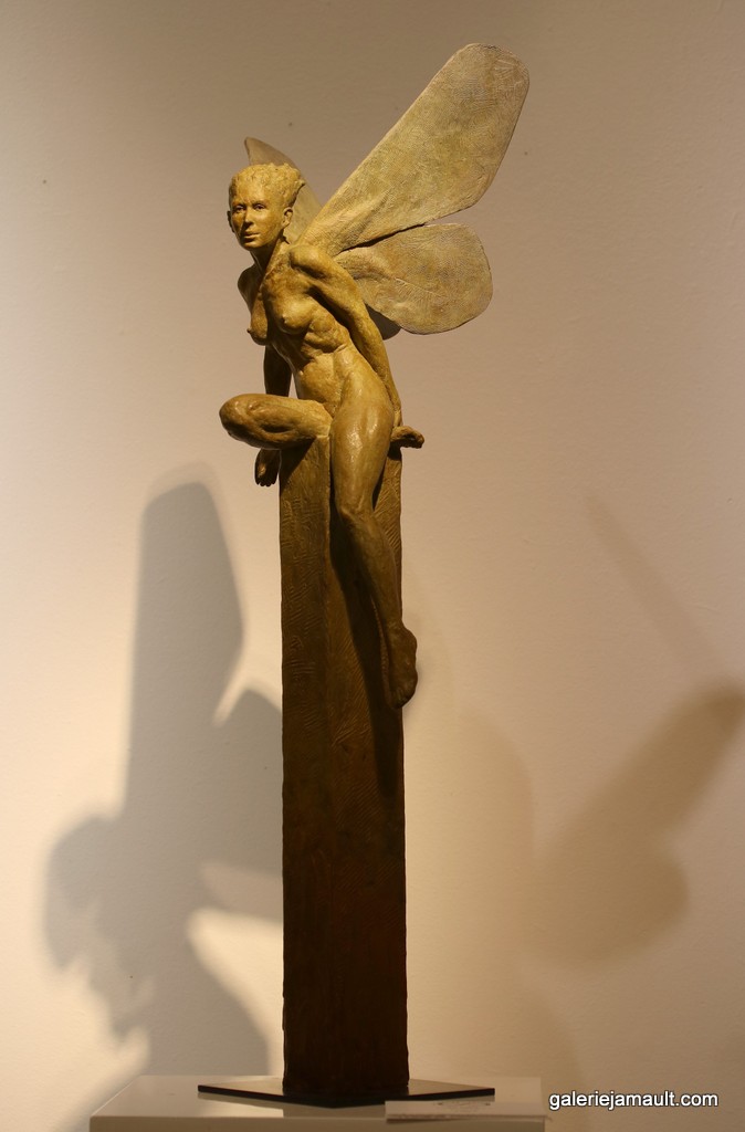 Sculpture originale en bronze de l'artiste Eric Vanel exposée à la Galerie Jamault à Paris