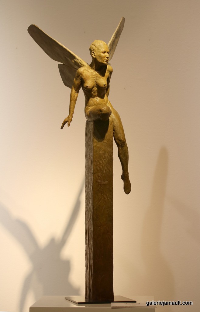 Sculpture originale en bronze de l'artiste Eric Vanel exposée à la Galerie Jamault à Paris