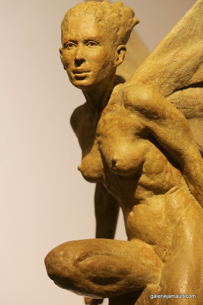 Sculpture originale en bronze de l'artiste Eric Vanel exposée à la Galerie Jamault à Paris