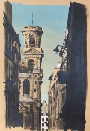 Dessin original de l'artiste français Guillaume Chansarel, natif de Bordeaux