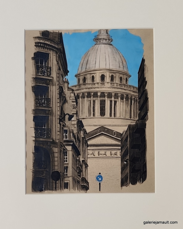 Dessin original de l'artiste français Guillaume Chansarel, natif de Bordeaux