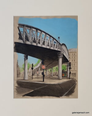 Dessin original de l'artiste français Guillaume Chansarel, natif de Bordeaux