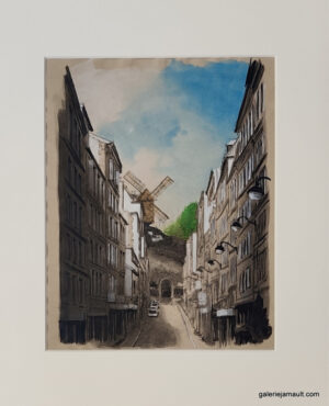 Dessin original de l'artiste français Guillaume Chansarel, natif de Bordeaux