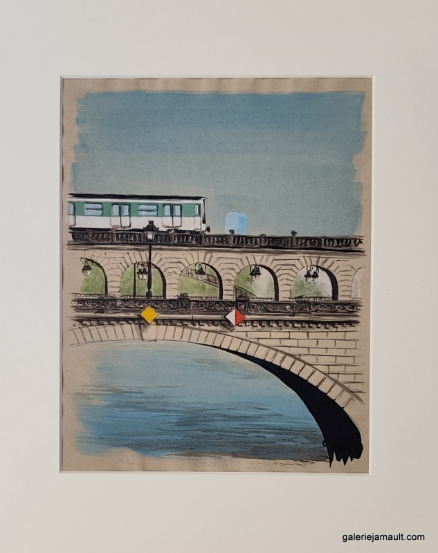 Dessin original de l'artiste français Guillaume Chansarel, natif de Bordeaux