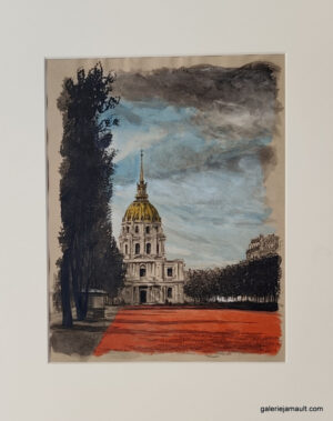 Dessin original de l'artiste français Guillaume Chansarel, natif de Bordeaux