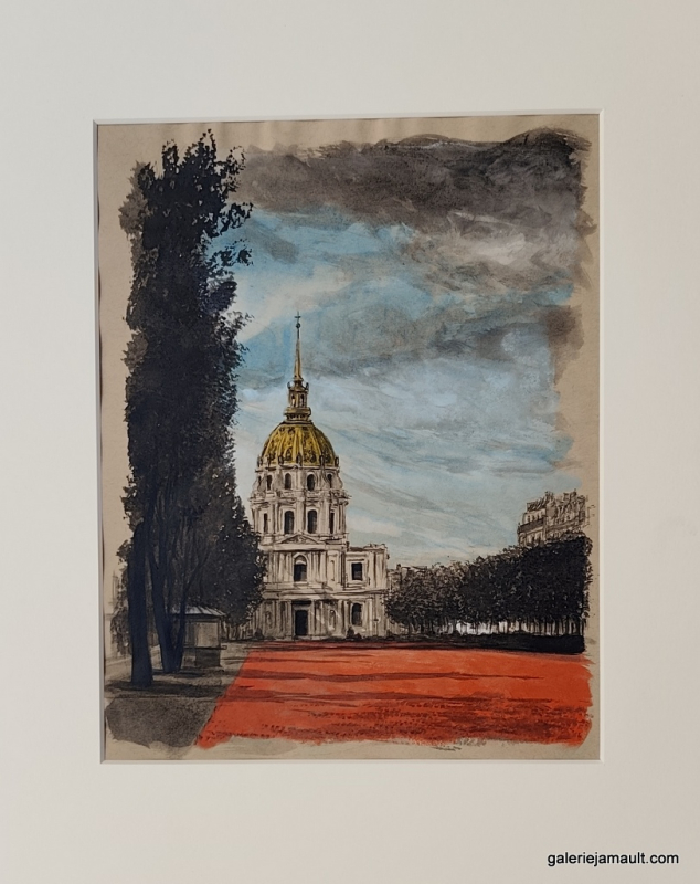 Dessin original de l'artiste français Guillaume Chansarel, natif de Bordeaux
