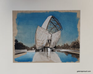 Dessin original de l'artiste français Guillaume Chansarel, natif de Bordeaux