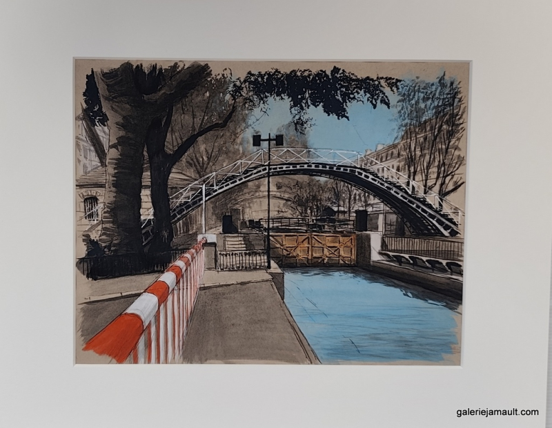 Dessin original de l'artiste français Guillaume Chansarel, natif de Bordeaux