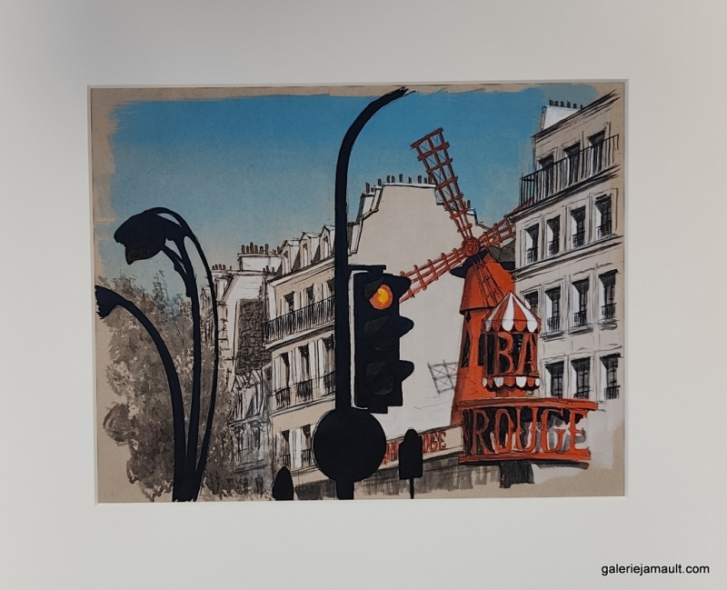 Dessin original de l'artiste français Guillaume Chansarel, natif de Bordeaux