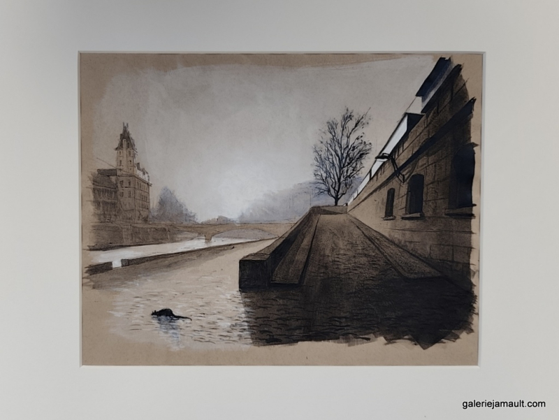 Dessin original de l'artiste français Guillaume Chansarel, natif de Bordeaux