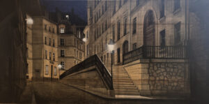 Peinture originale de l'artiste français Guillaume Chansarel, natif de Bordeaux