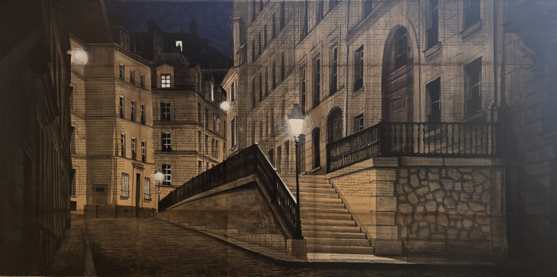 Peinture originale de l'artiste français Guillaume Chansarel, natif de Bordeaux